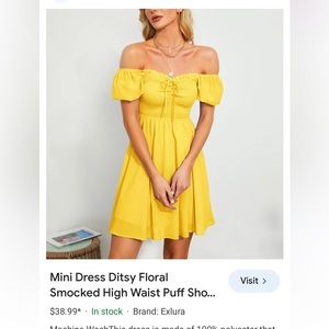 Yellow dress size small